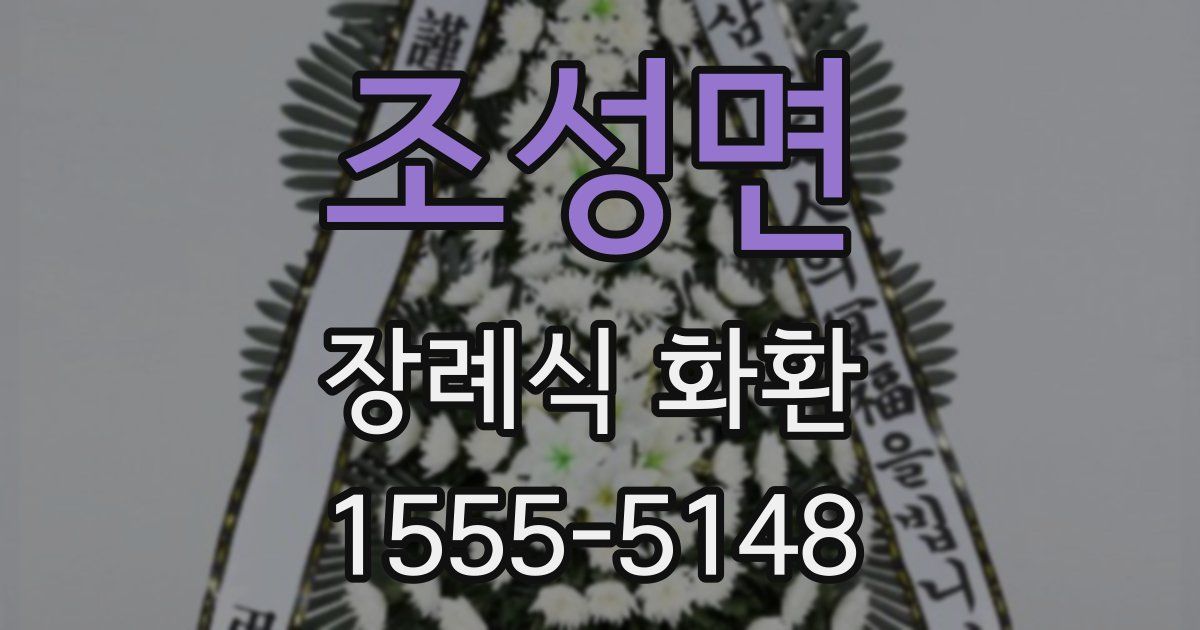 조성면 장례식 화환