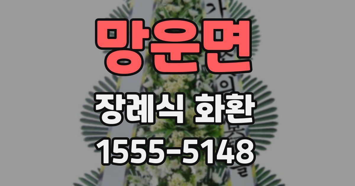 망운면 장례식 화환