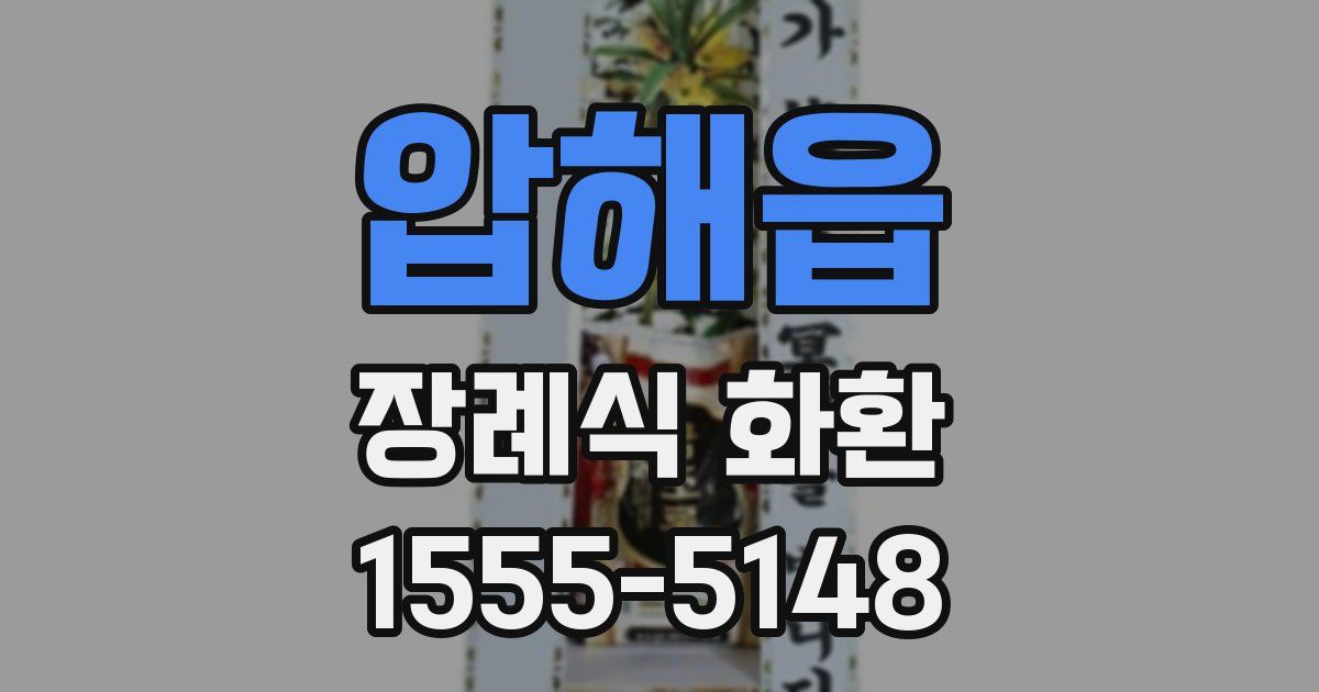 압해읍 장례식 화환