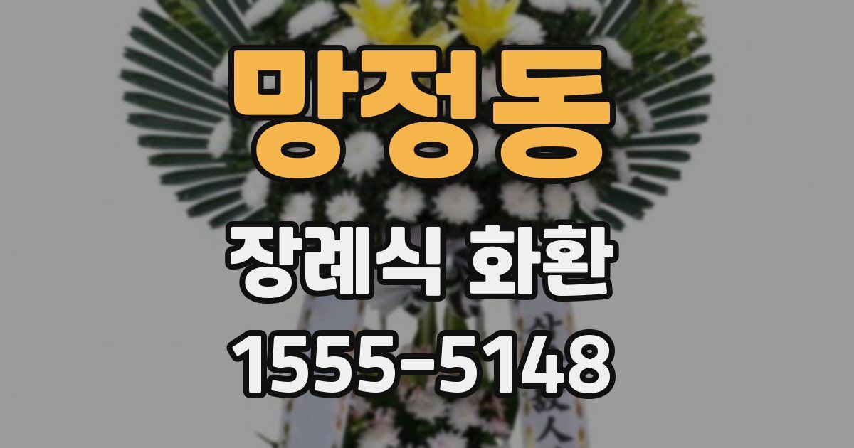 망정동 장례식 화환