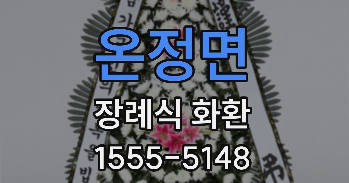 온정면 장례식 화환