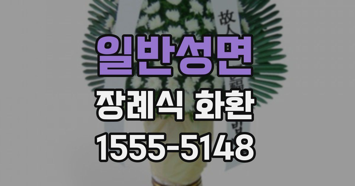 일반성면 장례식 화환