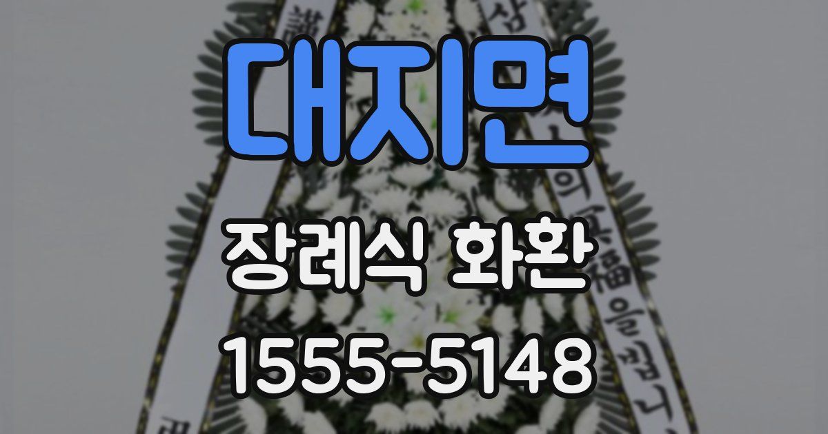 대지면 장례식 화환