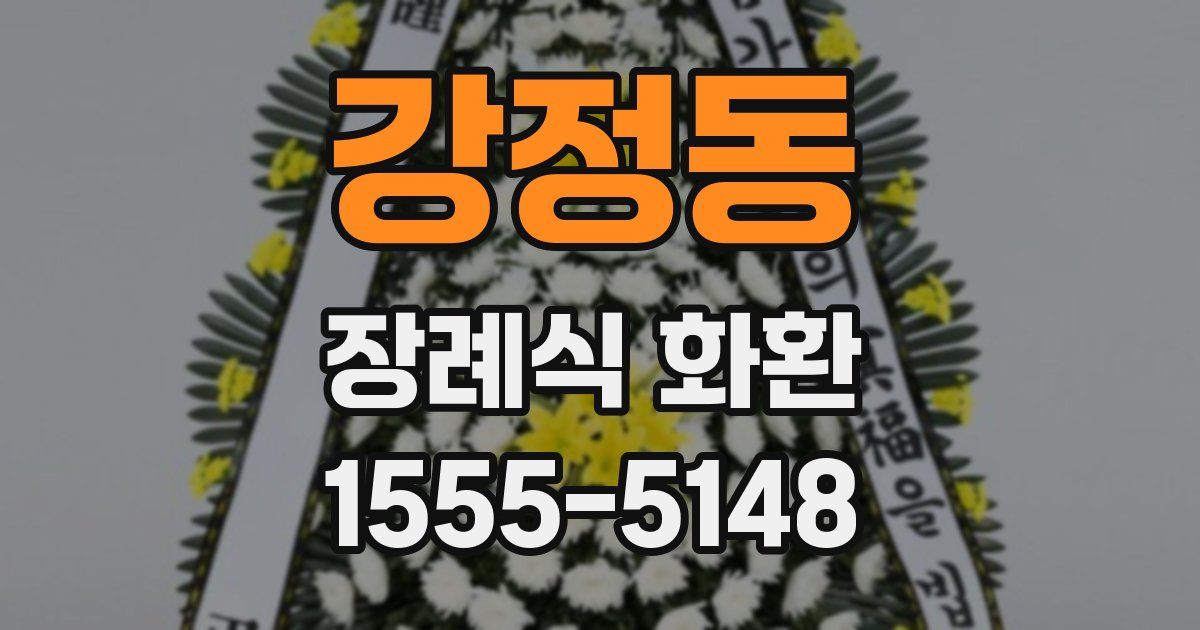 강정동 장례식 화환