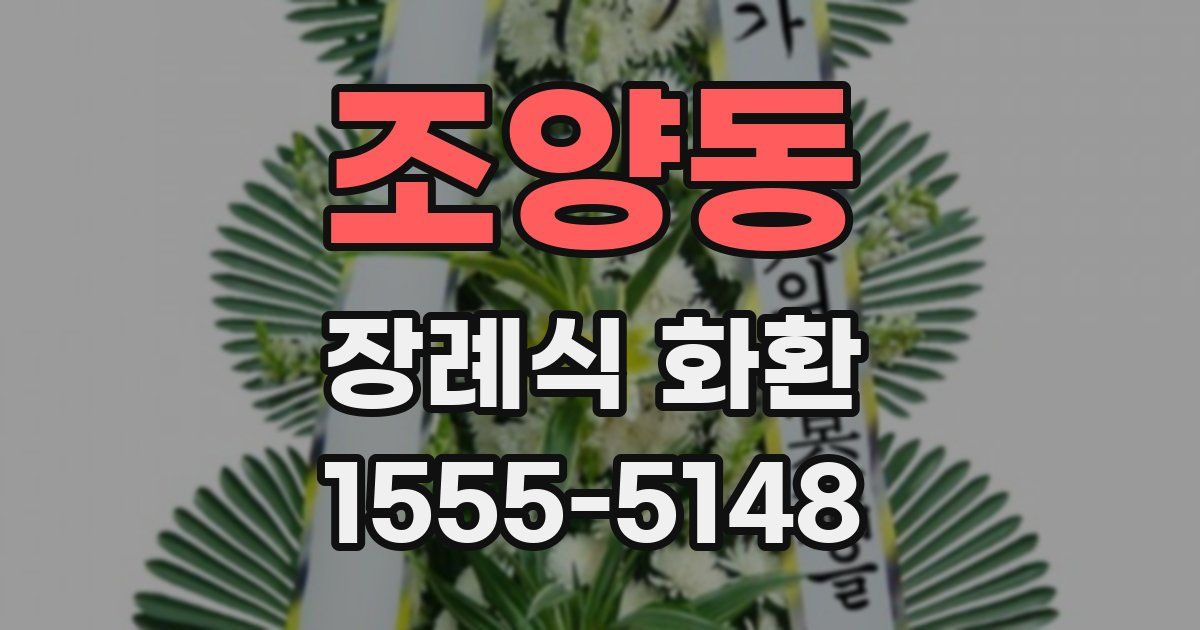 조양동 장례식 화환