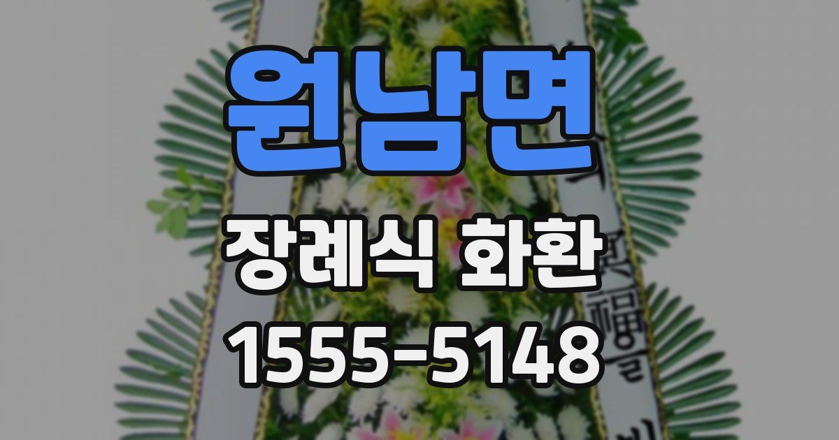 원남면 장례식 화환