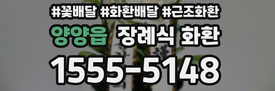 양양읍 장례식 화환