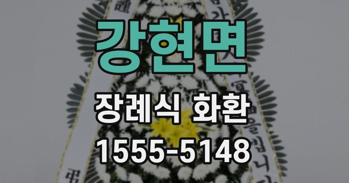 강현면 장례식 화환