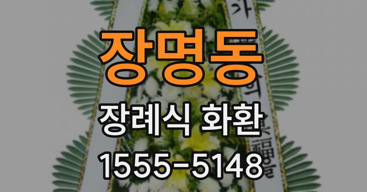 장명동 장례식 화환