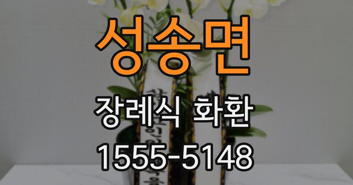 성송면 장례식 화환