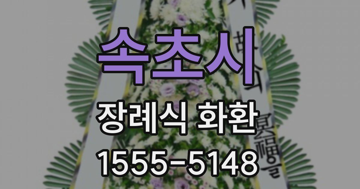 속초시 장례식 화환