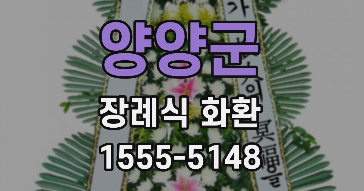 양양군 장례식 화환
