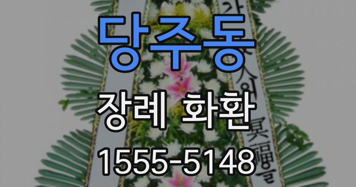 당주동 장례 화환
