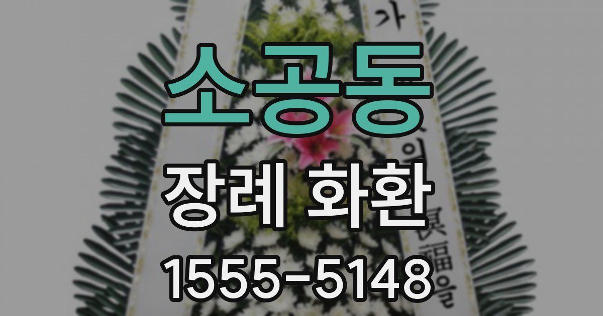소공동 장례 화환