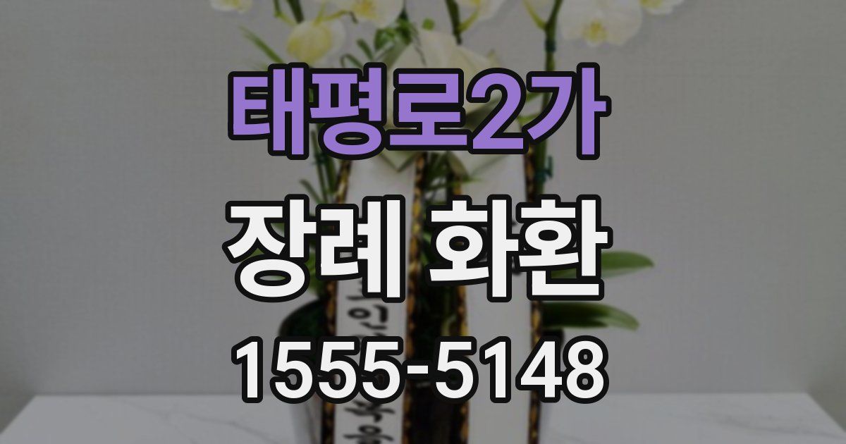 태평로2가 장례 화환
