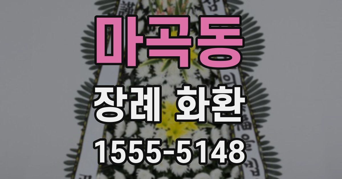 마곡동 장례 화환