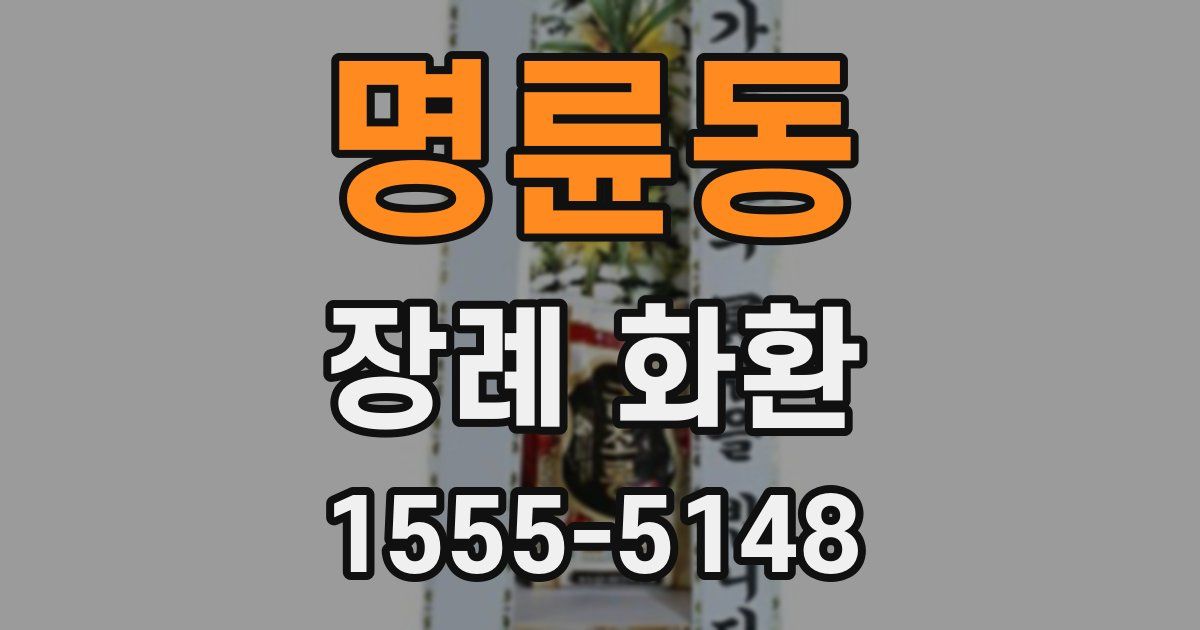 명륜동 장례 화환