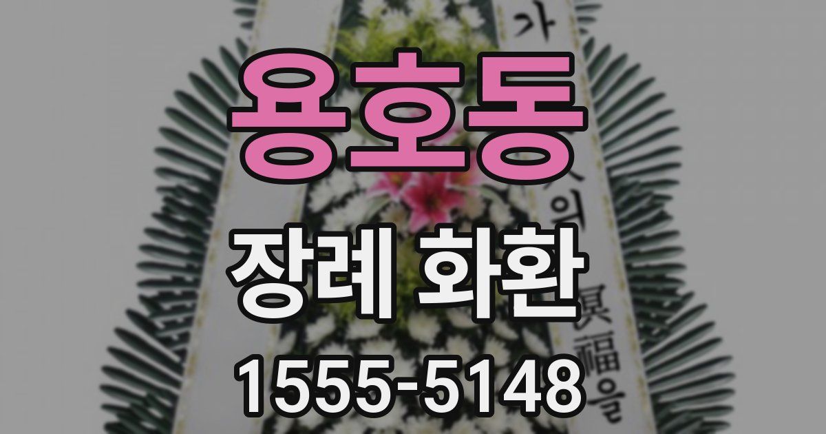 용호동 장례 화환