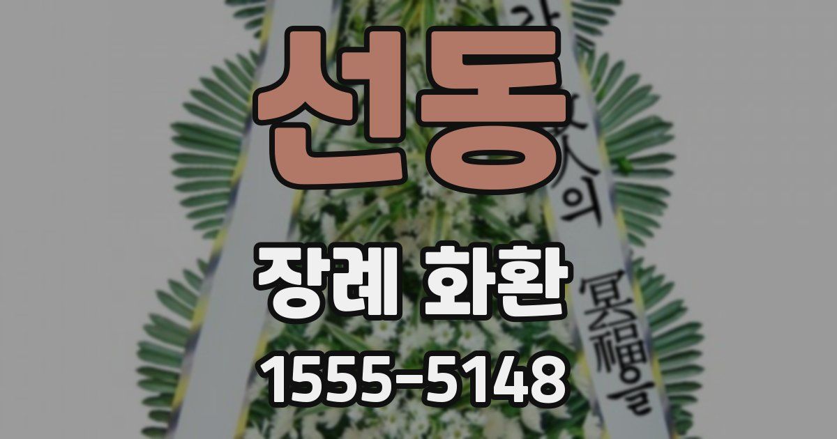 선동 장례 화환