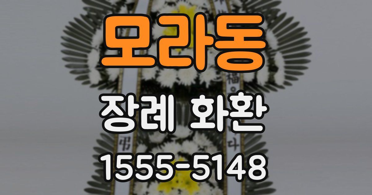 모라동 장례 화환