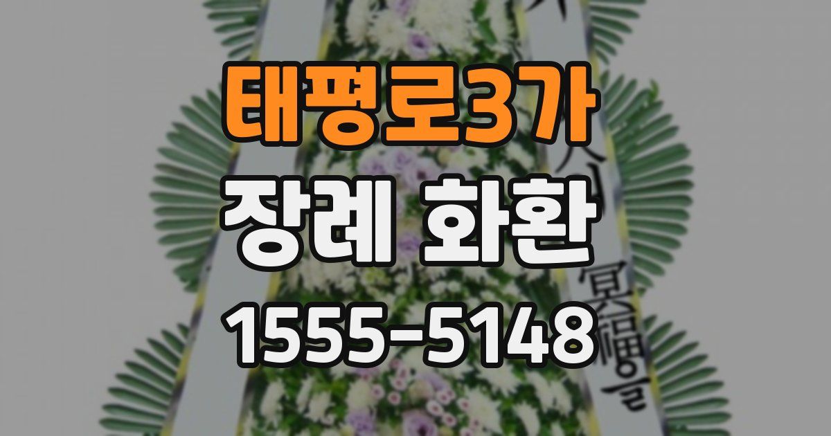 태평로3가 장례 화환