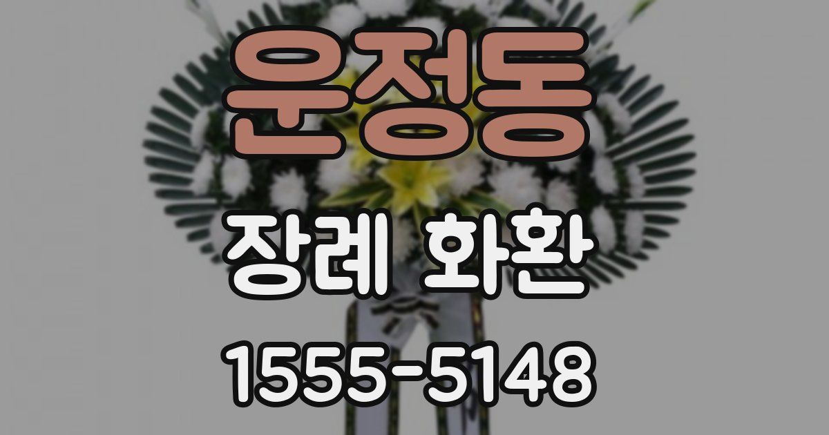 운정동 장례 화환