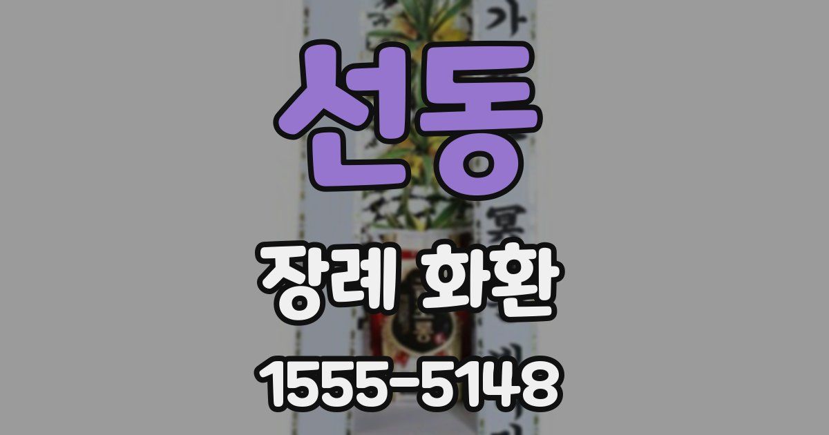 선동 장례 화환