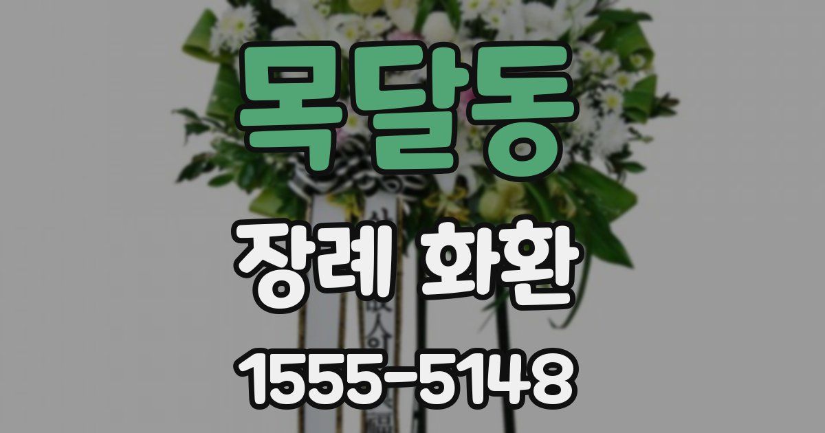 목달동 장례 화환