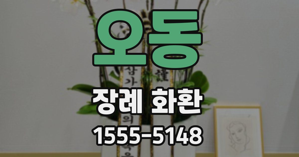 오동 장례 화환