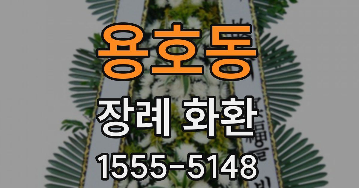 용호동 장례 화환