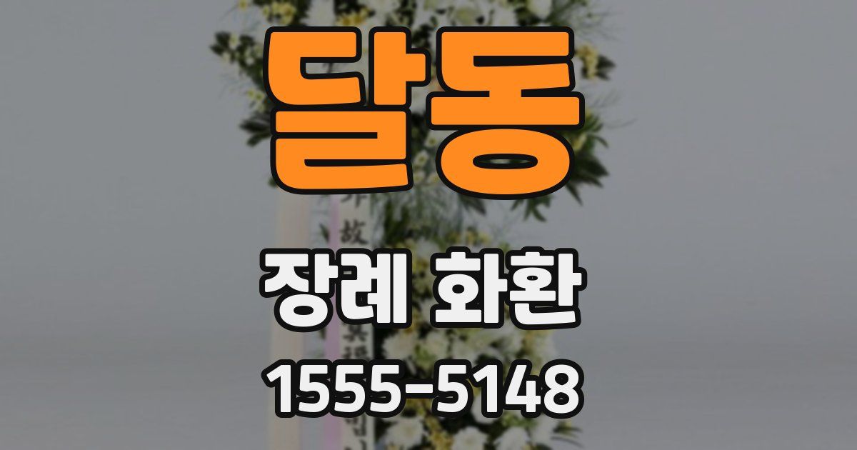 달동 장례 화환