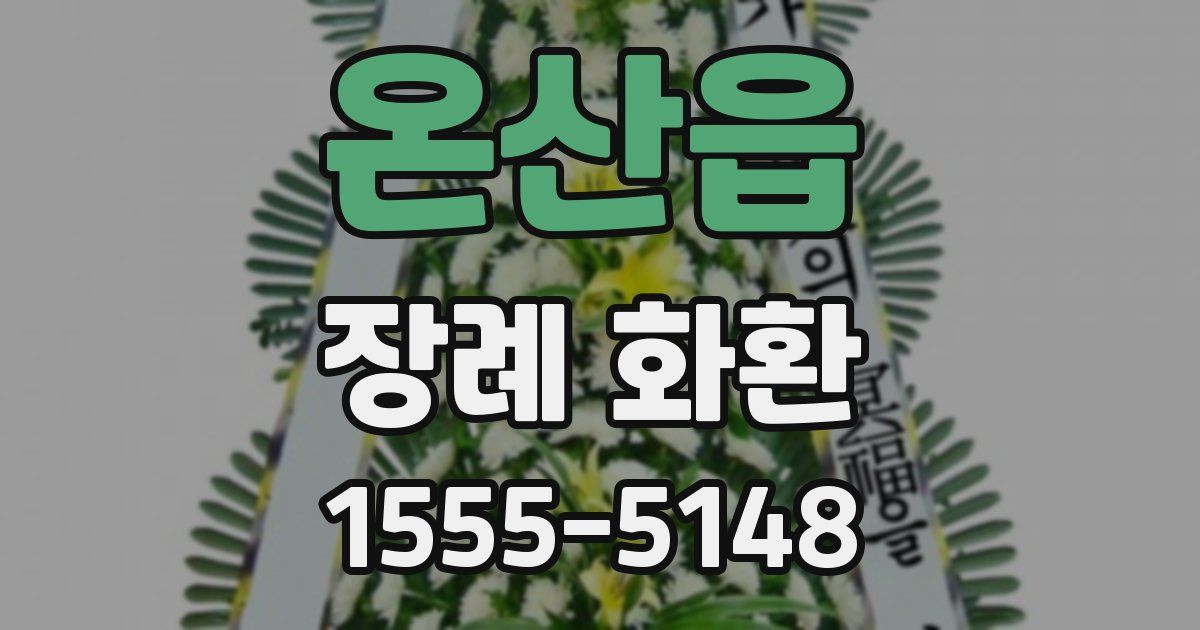 온산읍 장례 화환