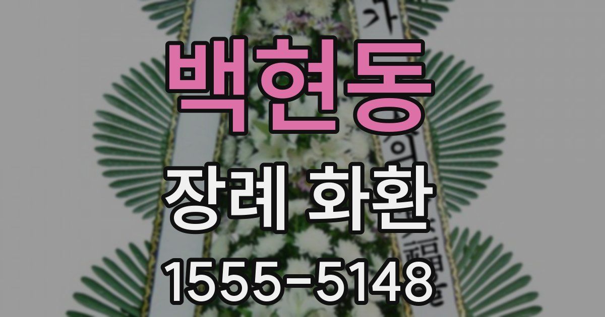 백현동 장례 화환