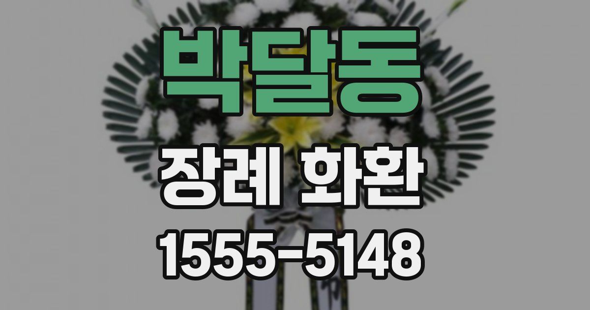박달동 장례 화환