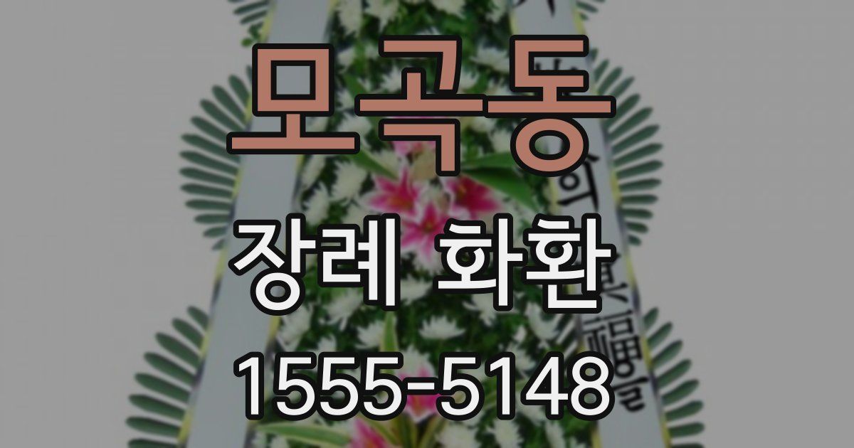 모곡동 장례 화환