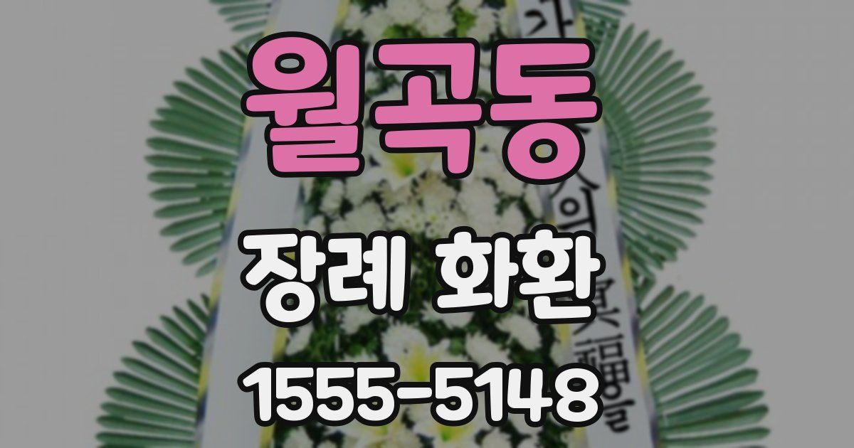월곡동 장례 화환