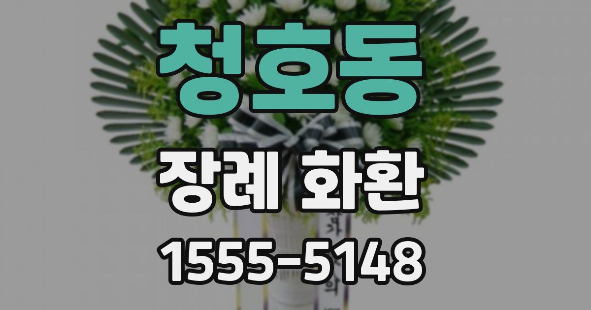 청호동 장례 화환