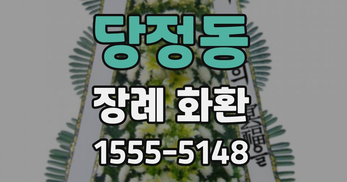 당정동 장례 화환