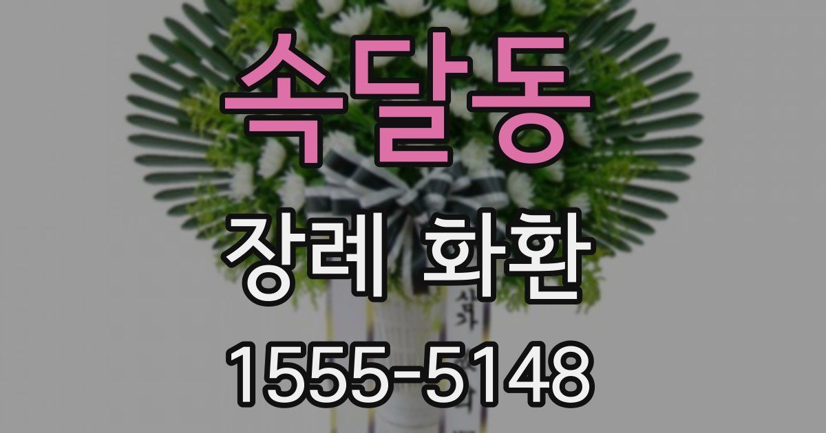 속달동 장례 화환
