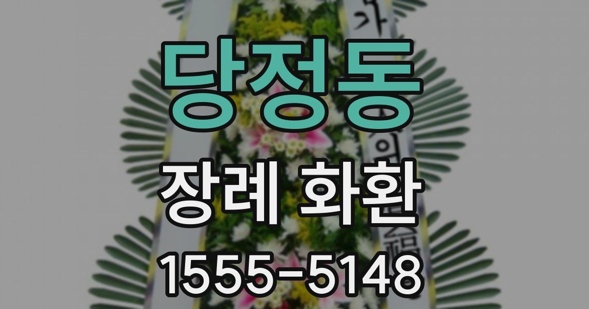 당정동 장례 화환