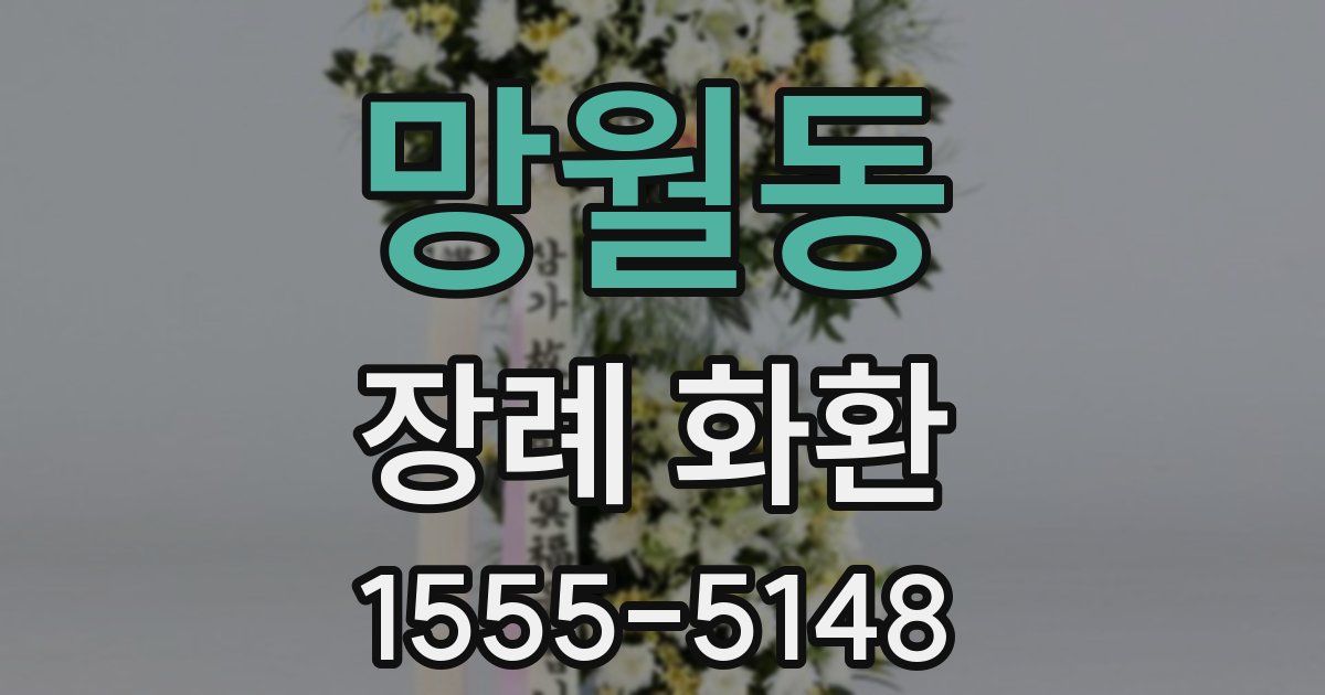 망월동 장례 화환