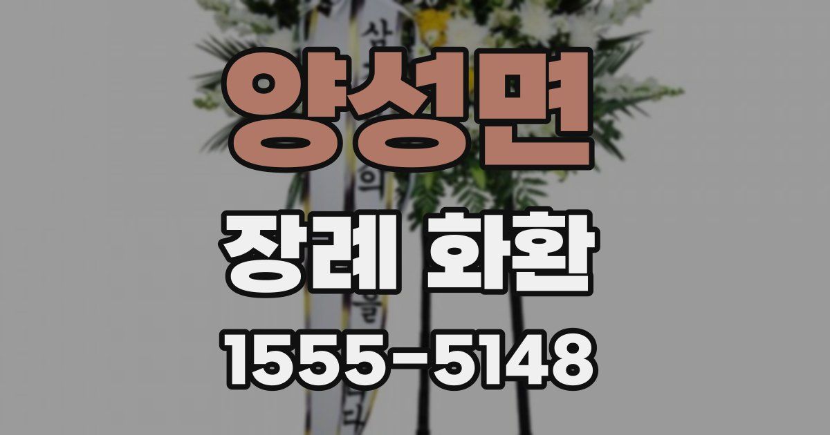 양성면 장례 화환