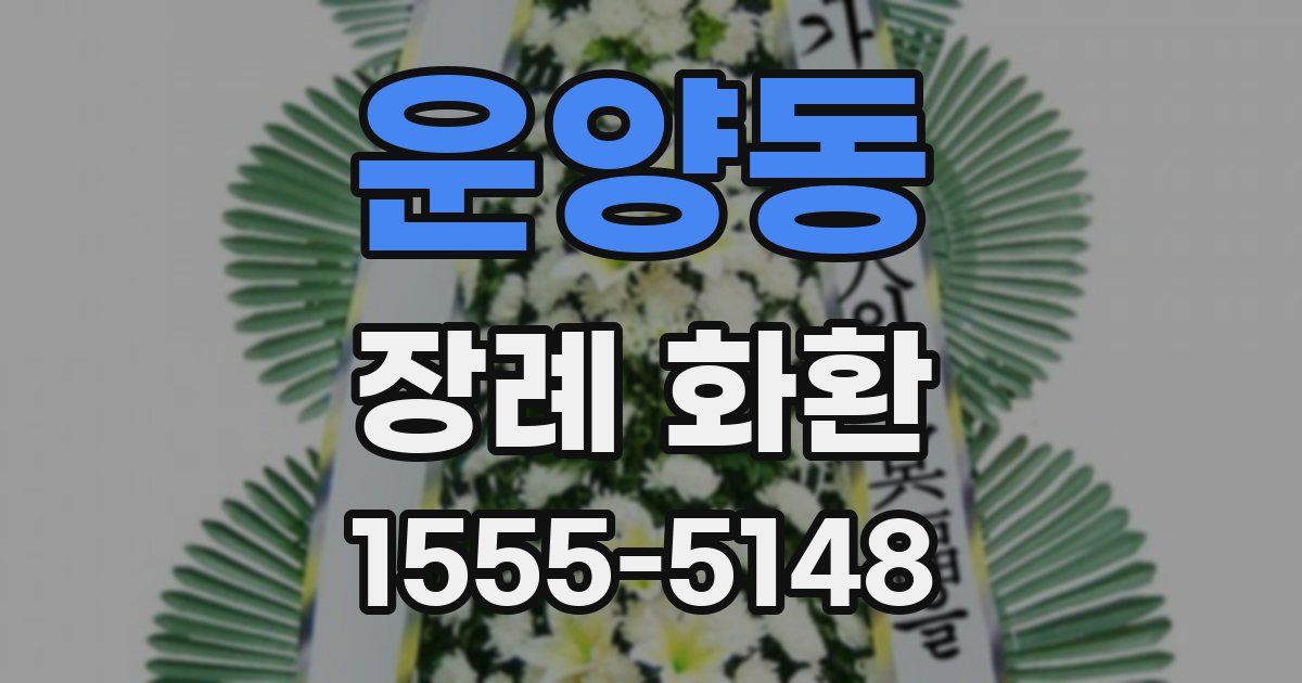 운양동 장례 화환