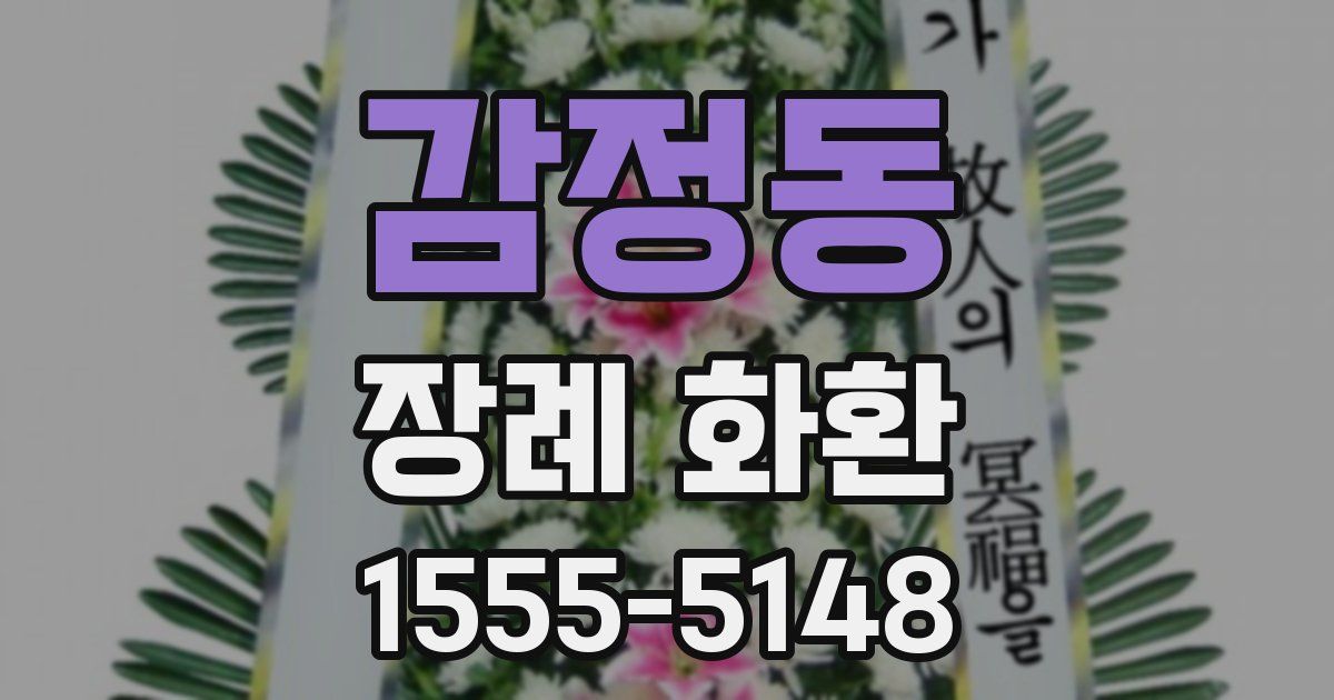 감정동 장례 화환
