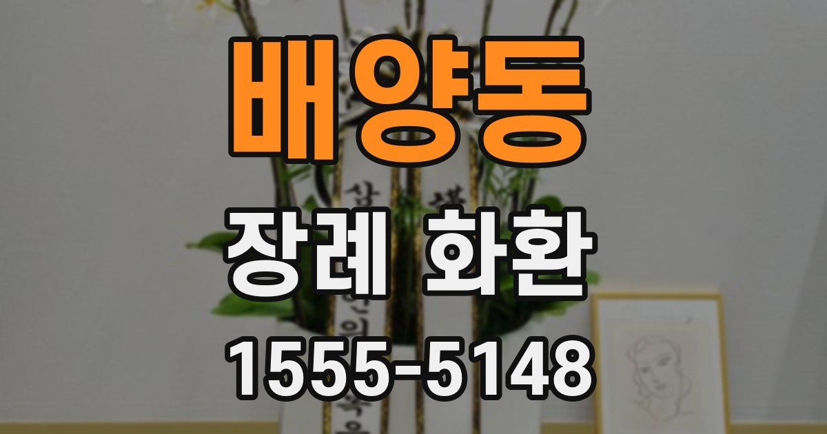 배양동 장례 화환