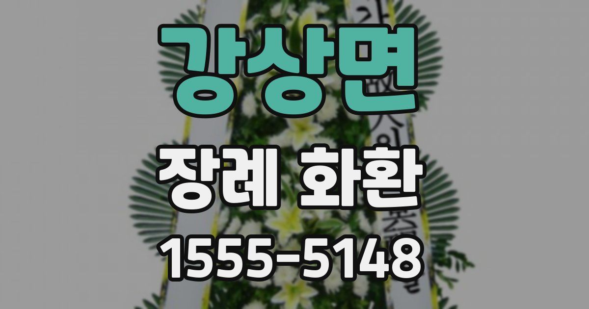 강상면 장례 화환