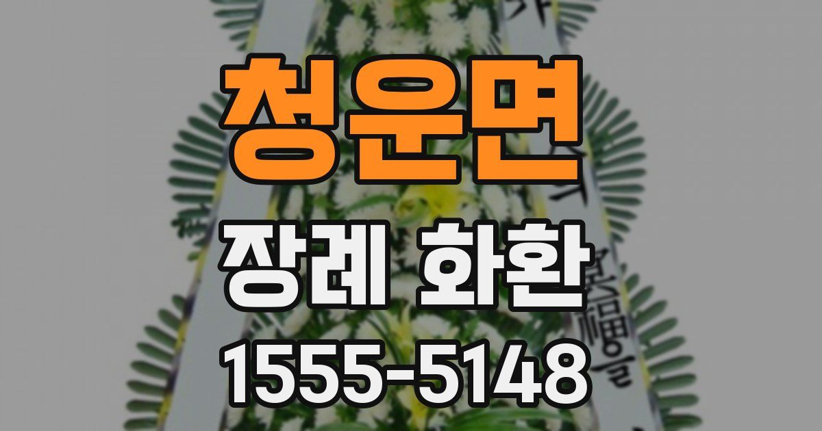 청운면 장례 화환
