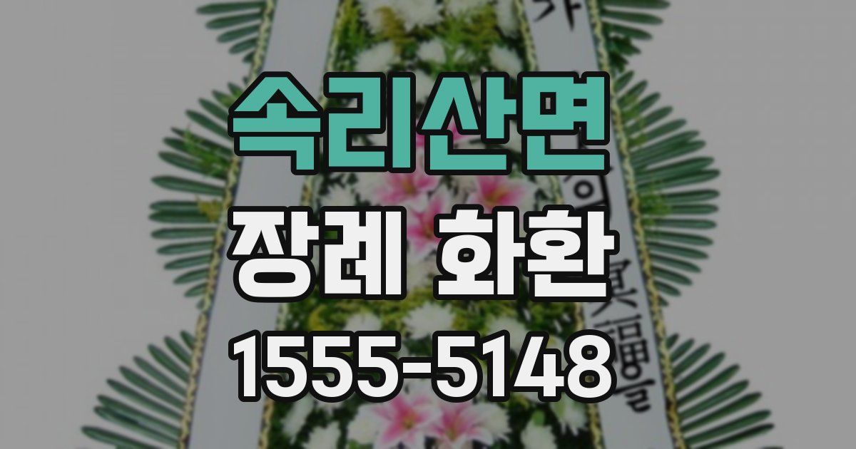 속리산면 장례 화환