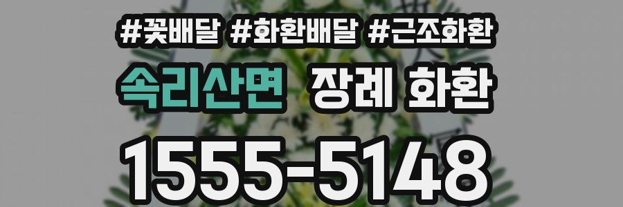 속리산면 장례 화환