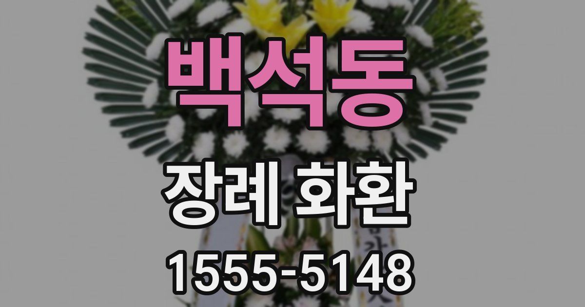 백석동 장례 화환